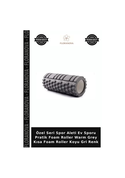 Özel Seri Spor Aleti Ev Sporu Pratik Foam Roller Warm Grey Kısa Foam Roller Koyu Gri Renk