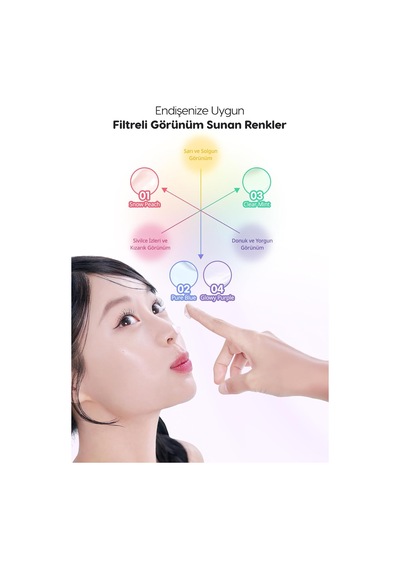 Işıltılı, Ton Eşitleyici Krem Filter Fit Milk Tone Up 004 Glowy Purple Spf30 Pa++