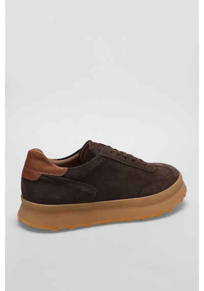 Lufian Adam Erkek Deri Sneaker Ayakkabı Kahverengi Kahverengi 112230207100400 Kahverengi