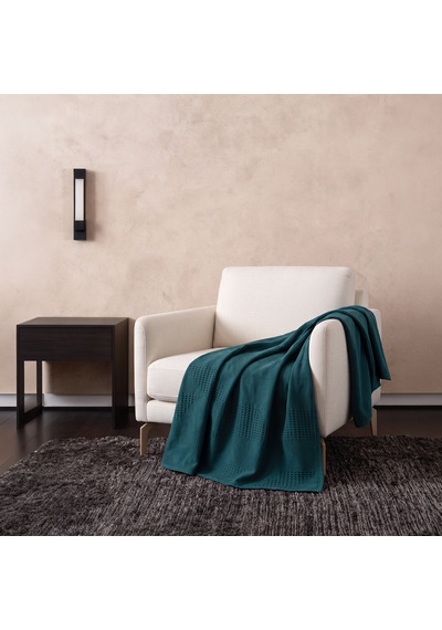 Maxstyle Spring %100 Pamuk Tek Kişilik Pike Petrol 180x230 Cm Renkli