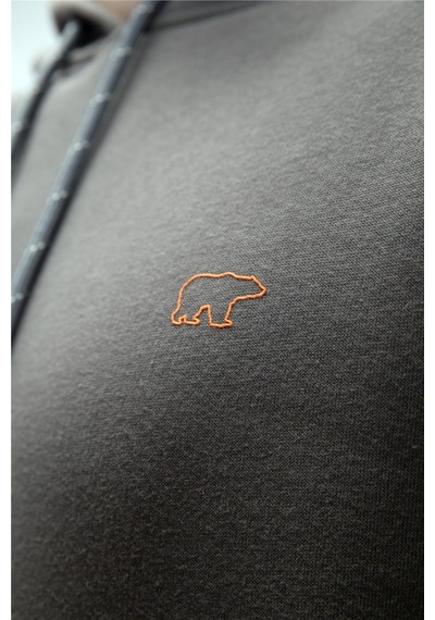 Bad Bear Sea Antrasit Kapüşonlu Erkek Sweatshirt Antrasit