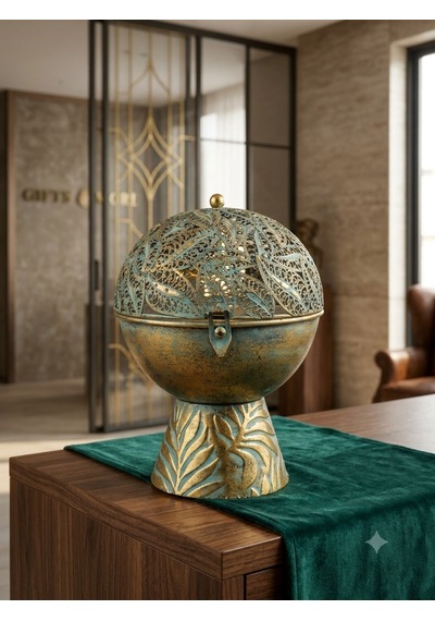 Panalı Pnl-mg124 M Gold Metal Dekoratif Küre Fener