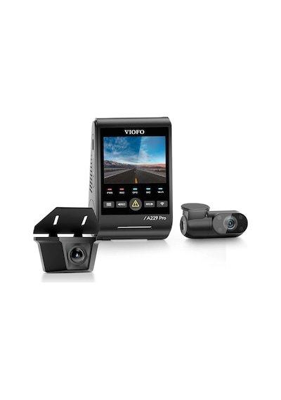 Viofo A229 Pro W 3 Kameralı Ön+arka Su Geçirmez+iç 4k+2k+1080p Sony Starvıs 2 Sensör Gps'li Araç Kamerası