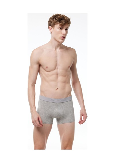 Malabadi Erkek Gri 3 Lü Paket Modal Kısa Boxer 011 Gri