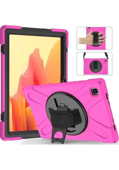 Mey İthalat Samsung Uyumlu Galaxy T220 Tab A7 Lite 8.7 Kılıf Amazing Tablet Kapak - Pembe Arka Kapak
