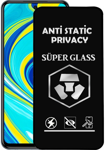Xiaomi Redmi Note 9s Tam Kaplayan Anti Statik Hayalet Süper Temperli Cam Ekran Koruyucu