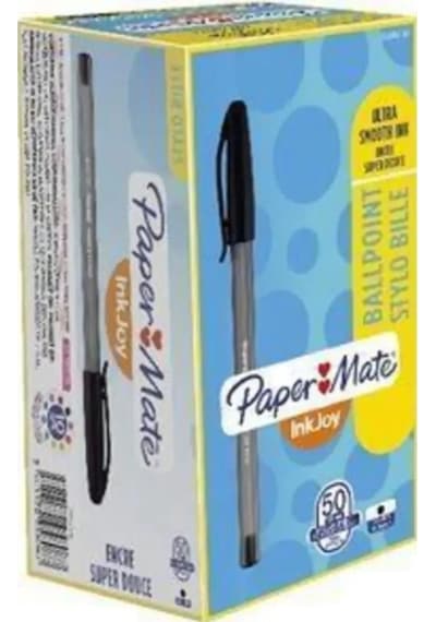 Paper Mate Inkjoy Tükenmez 100 Kapaklı Uç M Siyah 50'li Kutu Çok Renkli