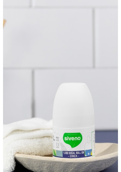 Siveno %100 Doğal Roll-on Erkek Deodorant Ter Kokusu Önleyici Bitkisel Leke Bırakmayan Vegan 50 Ml X 2 Adet