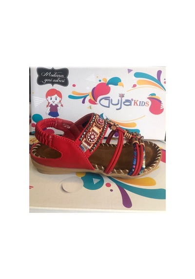 Guja 22y154-3 Çocuk Sandalet Ortapedik Yumuşak Taban Kırmızı
