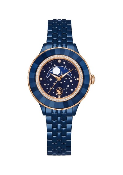 5743701 Swarovski Saat Octea:mb Blue/blue/pro Metalik