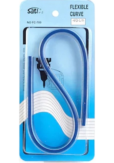Sati Kobra Cetvel Flexible Curve 50 CM Mavi