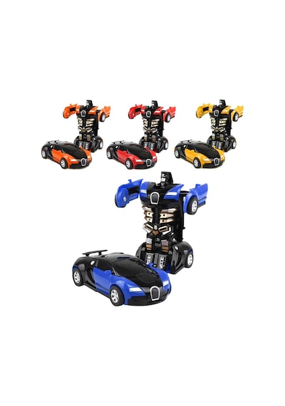 Robot Çek Bırak Araba 1:32 Kendinden Robota Dönüşebilen Araba - Çek Bırak Robota Dönüşen Araba No Color