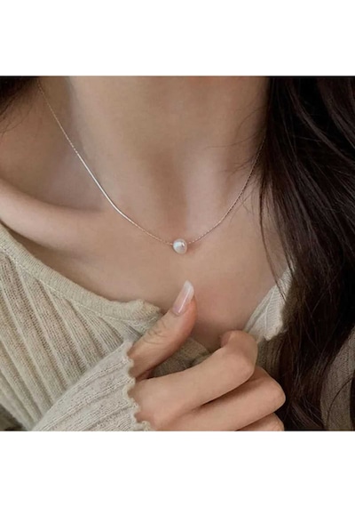 Silver Zincir İnci Kolye