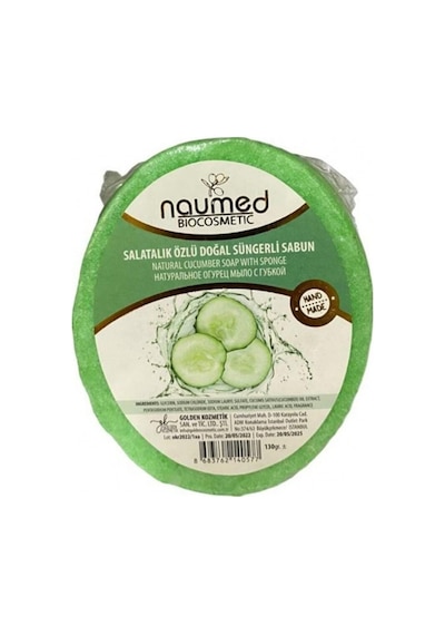 Salatalık Özlü Batık Ve Çilek Bacak Onarımına Yardımcı Doğal Süngerli Sabun 130gr Salatalık