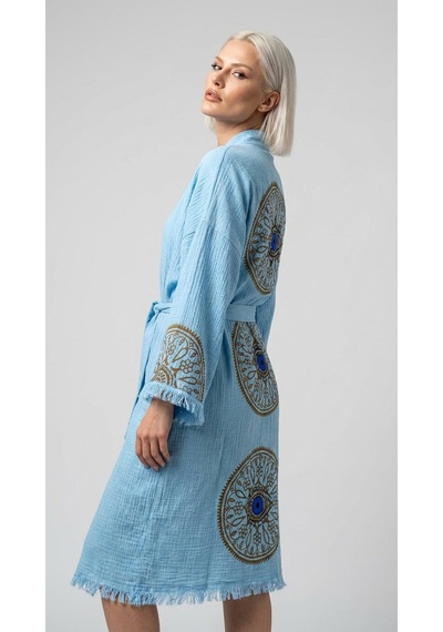 Brandsmiths Mandala Eye Kimono- Mavi
