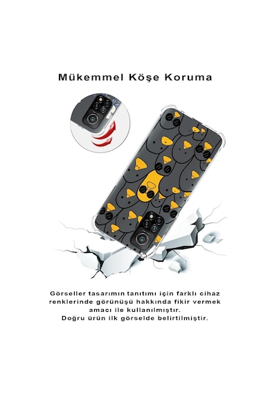 Xiaomi Poco F2 Pro Köşe Korumalı Antişok Kapak Duck Tasarımlı Şeffaf Silikon Kılıf