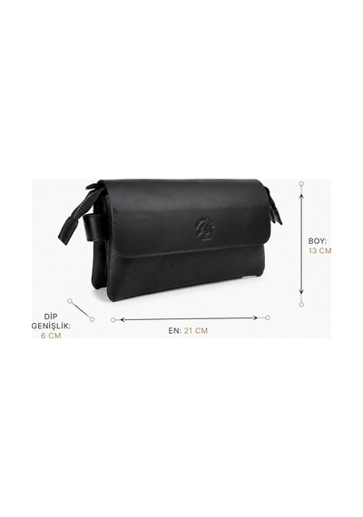 Alphaclub Bag Erkek Siyah Hakiki Deri El Ve Portföy Çantası