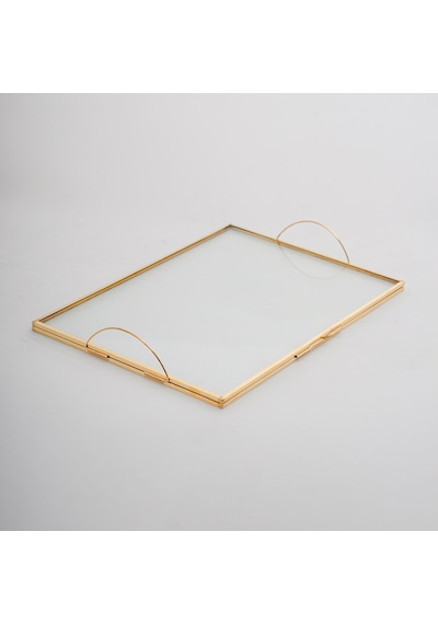 Nişan Tepsisi Pirinç & Gold 30x20cm