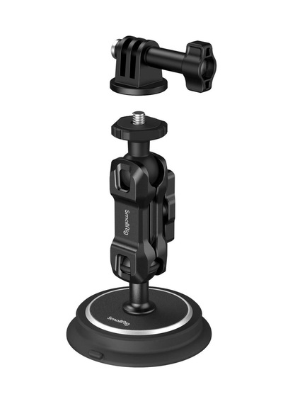 Smallrig 4466 Magic Arm Manyetik Vakumlu Montaj Destek Seti Aksiyon Kameraları İçin Siyah
