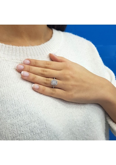 Lova 0,55 Karat Baget Pırlanta Yüzük - 1020381
