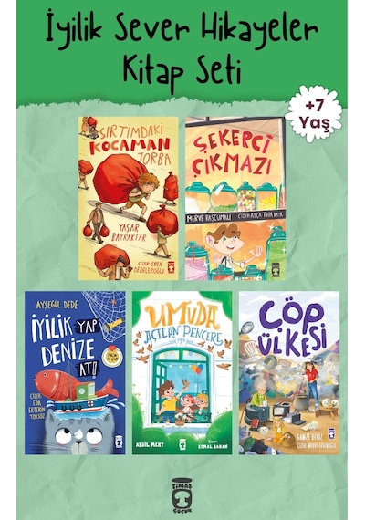 İyilik Sever Hikayeler 5 Kitap Set - Timaş Çocuk - 7-8 Yaş 2.-3. Sınıf - Sabır Empati Ve Sorumluluk - Umutlu Kitaplar