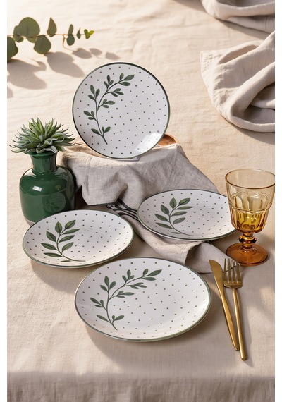 Keramika Botanica Pasta Tabağı 20 Cm 4 Adet 23681-83 Çok Renkli