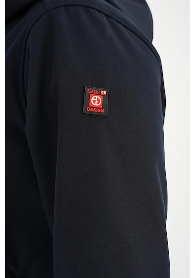 Alexander Gardi Alexandergardı Fermuarlı İçi Polarlı Su İtici Softshell Kumaş Kapüşonlu Mont E24-mnt-01 Lacivert