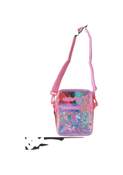 Unicorn Baskılı Kız Çocuk Okul Çantası Pembe