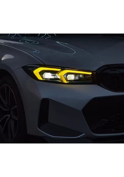 Bmw G20 Lci 2023+ Gündüz Ledi Sarı Far Modülü  Farlar İle Uyumlu G20lcisari123
