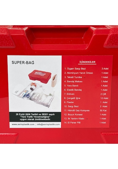 Super-bag Asr-5014 İlk Yardım Seti Küçük Fırst Aıd Kıt Plastik Çantalı