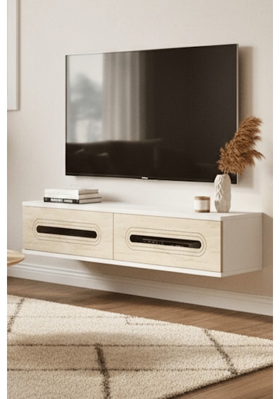 Tda1220bts - Rany120 Duvara Montaj Tv Stand, Tv Rafı, Tv Sehpası Beyaz - Traverten - Sılver 120cm Tda1220bts - Rany120 Duvara Montaj Tv Stand, Tv Rafı, Tv Sehpası Beyaz - Traverten - Sılver 120cm