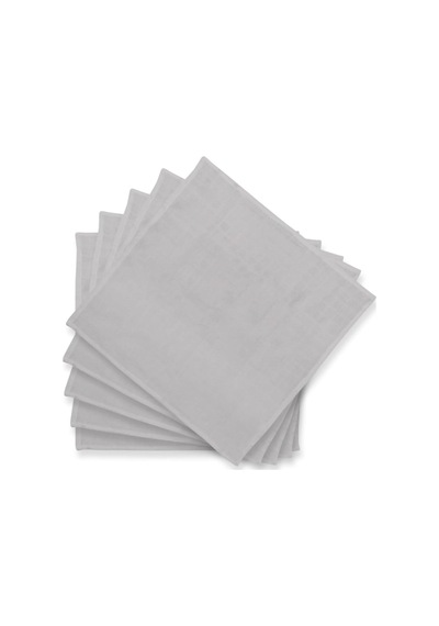 % 100 Pamuk Müslin Bebek Omuz Bezi 5 Li Cotton Grey - Gri Clothmp4006