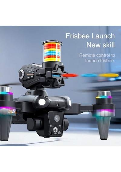 K22 Wifi Hd Çift Kameralı Fırçasız Motorlu Katlanabilir Drone Frizbi Uçan Disk Fırlatma Özellikli-1692