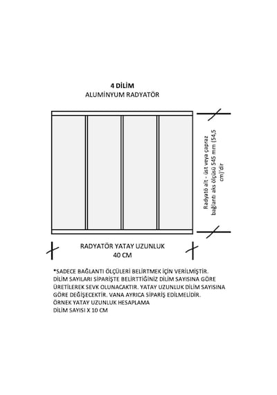 Alüminyum Panel Radyatör Ekol 600x400 Ral 7016 Antrasit Gri