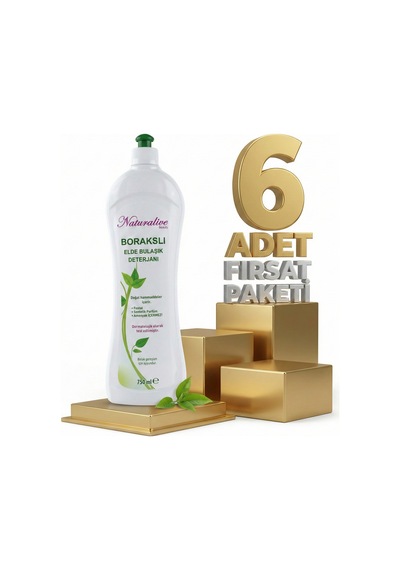Naturalive Borakslı Elde Bulaşık Deterjanı 6x750 Ml