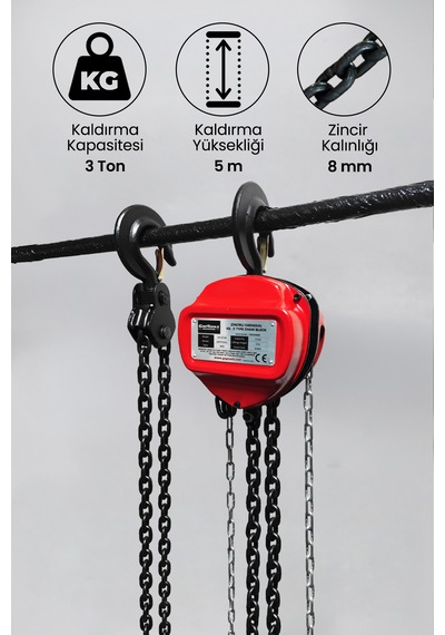 Gaptools Zincirli Caraskallar 3ton 5metre