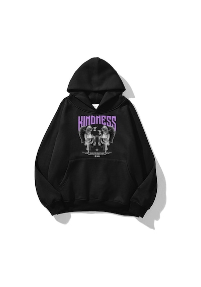 Tarzsokak Unisex Kindness Sweatshirt Hoodie Siyah