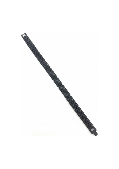 Siyah Çelik Erkek Çelik Bileklik Boy 21.5 Cm / En 1.0 Cm - Ebl0066
