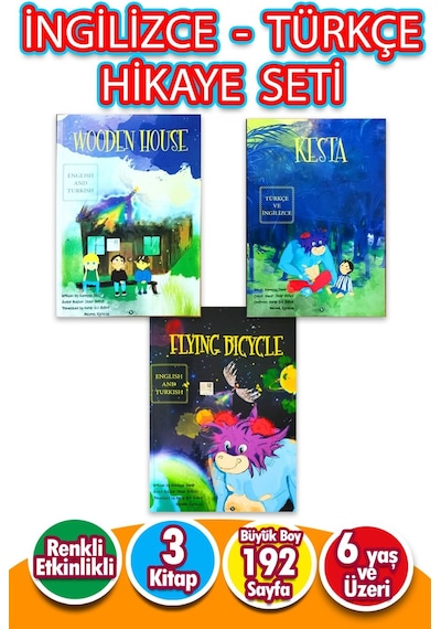 İngilizce'yi Kolay Öğreten Türkçe - İngilizce Hikaye Seti 3 Kitap Etkinlikli - Diğer