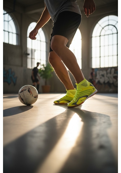 Walked Sarı Çoraplı 435 Halısaha Krampon Futbol Ayakkabısı Sarı