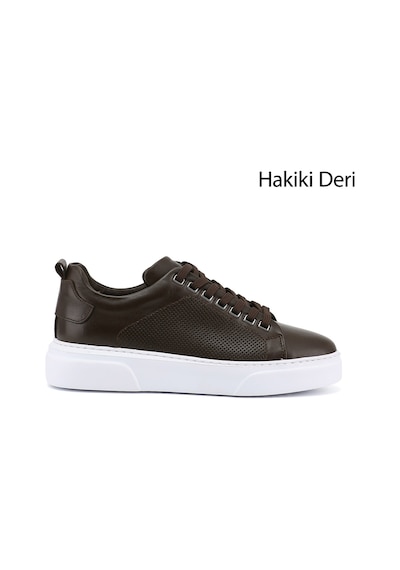 Diğer Erkek Kahverengi Bağcıklı Hakiki Deri Sneaker Ddma83531875