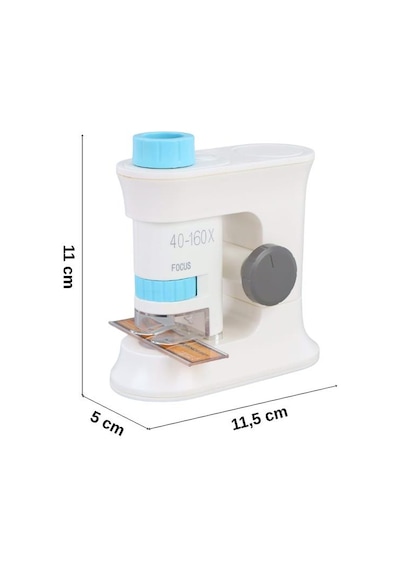 Temel Taşınabilir Standlı Çocuk Mikroskobu 40x 160x, Stem Eğitim Mikroskobu
