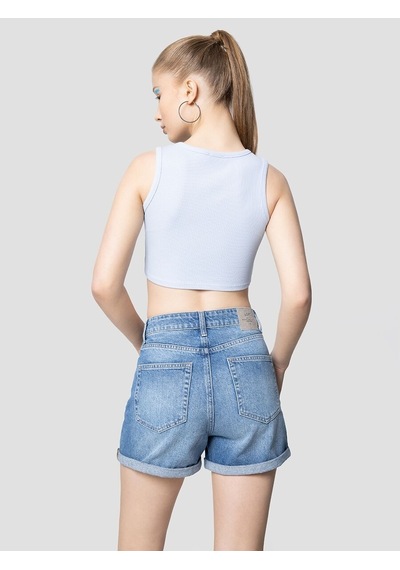 LOFT Crop Kadın Atlet Lf2031991 Q1.v1 Açık Mavi