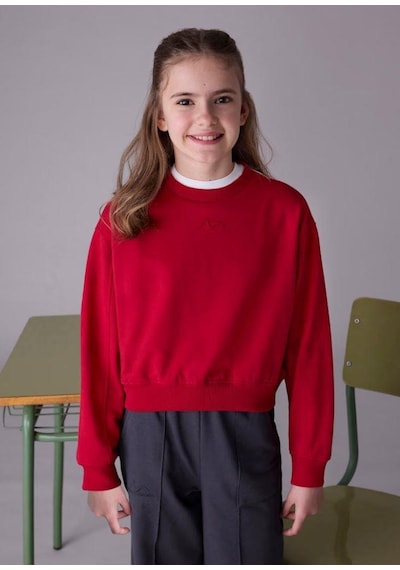 Kız Swatshirt 25kmyr7422 Kırmızı