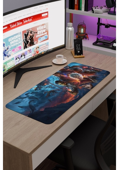 Baldur's Gate 3 Kaymaz Dikişli Kauçuk Oyuncu Mousepad V1 - 70x30 Xl Gaming Mouse Pad Fare Altlığı