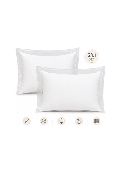 Özdilek 2li Paket Ranforce Silikon Bebek Yastığı 35x45 Beyaz
