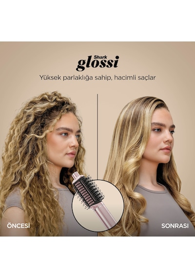Shark Glam 5 Başlıklı Düz,dalgalı Ve Bukleli Çok Amaçlı Saç Şekillendirici - Pembe