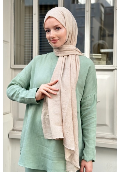 Bambu Kraş Şal Tesettür Giyim, Yüksek Kalite, Hafif, Rahat, Şık, Premium, Lux, Shawl, Scarf Taş Rengi