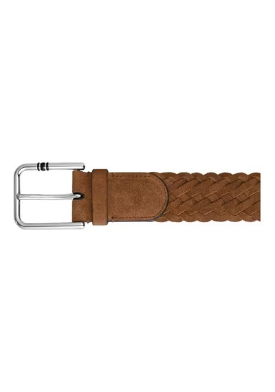 Montblanc Meisterstück Süet 35 Mm Kare Tokalı Kemer 222255 Kahverengi