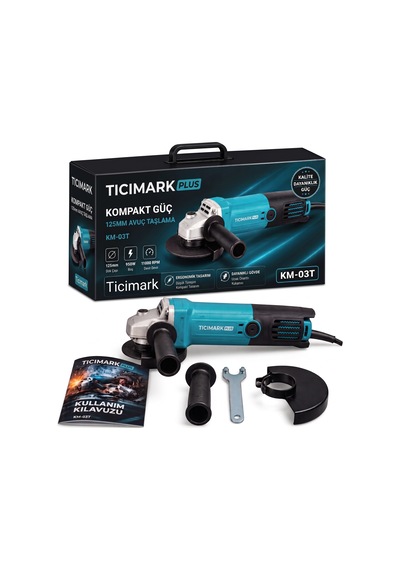 Ticimark KM-03T 950W 125 MM Profesyonel Avuç Taşlama Makinesi